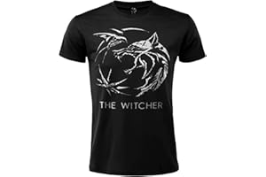 Fashion UK T Shirt The Witcher Geralt di Rivia - Modello Medaglione - T-Shirt Uomo Stampa - Stampa su Maglietta - T-Shirt Uomo Cotone - Maglietta Donna