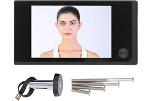 Cryfokt 3,5 Tum Digital Dörrvisare, 120 Graders Vidvinkel Titthålskamera med LCD-färgskärm och Rörelsedetektering, för Ytterdörrssäkerhet med 4 AAA-batterier