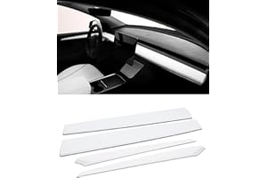 LALAIJDOU Copertura per cruscotto e rivestimento interno della portiera anteriore compatibile con Tesla modello 3/y (Mattes Weiß)