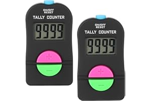 IWILCS Compteur à Main numérique, Compteur numérique de Sport de Golf 2 pièces, Clicker Manuel dajout de soustraction électronique, Petit Compteur de Sport de Golf numérique, avec lanière, 0-9999