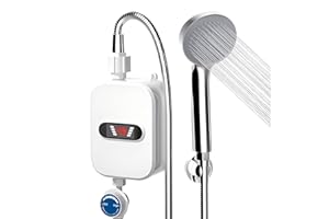 Vgvgaj 3500W Scaldabagno Elettrico Istantaneo Per Doccia Riscaldatore Doccia Elettrico Minatura Scaldabagno Con Display Digitale Riscaldatore Di Acqua Calda 110V 30~60° Per Cucina
