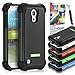 Produktbild CASEiLIKE ® Black, Verteidiger schützende Hybrid Dual Layer 9933, Snap-on Koffer zurück f Samsung Galaxy S4 Mini i9190 + Screen Protector Retractable Stylus Stifte (zufällige Farbe)