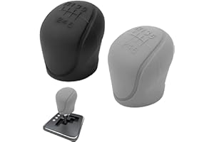 eModwey 2 Stück 6 Gang Auto Schaltknauf Abdeckung, Verbessertes Weich TPU Silikon Schaltknauf Abdeckung, Passend für Manuelle und Automatische Fahrzeuge, Langlebig und Komfortabel