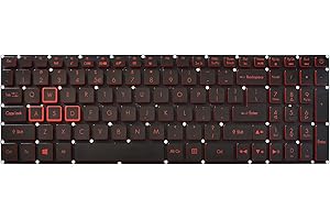 SUNMALL Replacement Keyboard with Backlit Compatible with Acer Nitro 5 AN515-31 AN515-41 AN515-42 AN515-51 AN515-52 AN515-53 N17C1 Black US Layout