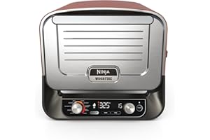 Ninja Woodfire horno eléctrico de exterior 8 en 1, horno para pizza, asador a alta temperatura y ahumador con rejilla, bandeja Pro-Heat y otros accesorios, 6 ajustes para pizza, naranja, OO101EU
