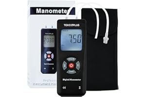 ‎TEKCOPLUS Tragbares Digitales Manometer HVAC Luftvakuum Gas Differenzdruckmesser Luftdruck-Messgerät Meter Tester 11 Einheiten mit Hintergrundbeleuchtung