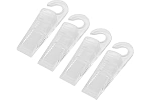 Kukicu ✮ Cuña para Puerta Transparente ✮ Topes para Puertas - Tope Retenedor con Gancho Integrado para Fácil Almacenamiento - Sujeta Puertas para Todo Tipo de Suelos (Pack 4 Unidades)
