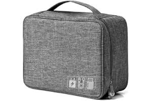 RAPECOTT Elektronische Tasche, Kabel-Organizer, Aufbewahrungstasche für elektrische Kabel, wasserdicht, multifunktionale Aufbewahrung für Kabel, Ladegerät, Controller, Festplatte, Elektronik, Reise-Organizer