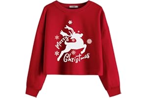 Arshiner Girls Crop Tops Kids Long Sleeve Shirt Pullover Sweatshirts for 5-12 Years