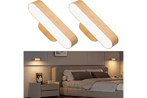 ‎HENSAM Hensam Cordless Wall Light - LED Indoor Wall Lamp for Bedroom, Living Room, Stairs, Dimmable, 5 Colour Modes, 360° Rotatable, Pack of 2, Amber