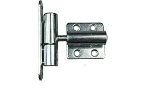 VERSHY Türband Einbohrband Aufschraubband 15 x 83 mm - 2 Stück, Tür-Scharnier Renovierband für Innentüren Baubeschläge (Weiß mit angeschraubten Teil)