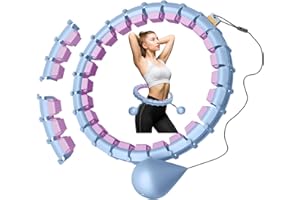 Smart Hoop Reifen Erwachsene mit Gewicht Kugel，32 Knoten Umfang (57-165cm) Abgebauter Fitnessreifenl，Hullahub Reifen Zum Abnehmen für Gewichtsverlust, Fitness, Unterhaltun