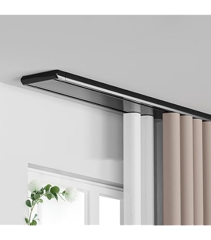 Binario Per Tende A Soffitto Doppio In Alluminio 1,6 M – Scorrevole Silenzioso Con Pulegge E Accessori