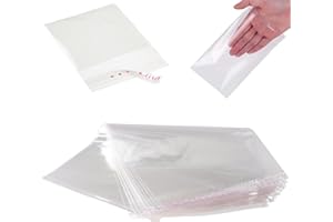 DIY-24H | 87 Größen frei wählbar | OPP Flachbeutel transparent selbstklebend Tüten Peel & Seal Folientüten aus durchsichtigem Kunststoff Zellophan-Hüllen (100 Stück, 10 x 15 cm)