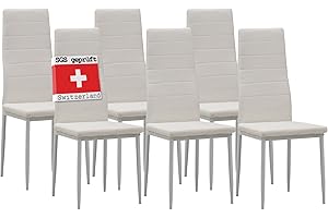 Albatros 2699 Milano Lot de 6 chaises, Blanc