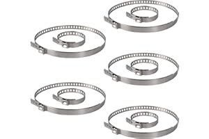 10 Pcs Collier Soufflet Cardan En Acier Inoxydable Pince De Joint HomocinéTique D'Arbre à Cardan Collier De Serrage 5 petites et 5 grandes pinces réglables Kit de joint d'arbre d'entraînement