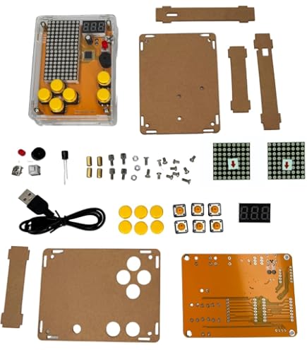 Pemenol Kit Di Saldatura Fai Da Te – Console Per Videogiochi Portatile Con 4 Giochi Classici