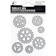Little Birdie Thin Cut Dies- Cogs and Wheels|Metal Die Cuts| Die Cuts Stencils for Card Making,DIY Cutting Templates for Scrapbook, Paper Card Embossing| 7Pc