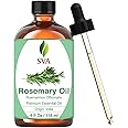SVA Rosemary Oil 4 fl oz – 100% Natural Essential Oil with Dropper – For Diffuser, Hair, Skin, Soap & Candle Making