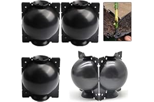 Ianulus Plant Rooting Ball, 4 Stücke Plant Root Growing Box, Plant Rooting Device, Pflanzen Wurzel Booster Device für Pflanzentransplantation, Wurzelbildung, Asexuelle Fortpflanzung(Schwarz)