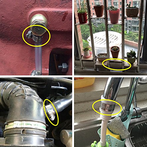 Rovtop 12 Stück Schlauchschellen Set Spannbereich 10 – 16 mm Bandbreite 9 mm - 6