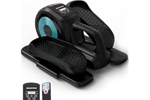 GEARSTONE Ellittica sotto il tavolo, pedaliera elettrica silenziosa e portatile, 12 velocità regolabili, display LCD e telecomando, per casa e ufficio, adatta a tutti