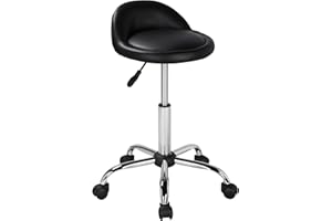 Yaheetech Taburete de Bar Silla de Salón Taburete Giratorio Altura Ajustable 59-70 cm