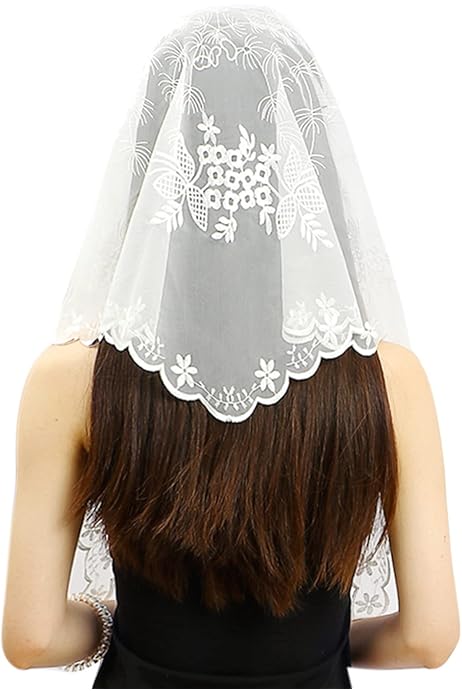 Velo Mantilla Bozidol In Pizzo Nero - Triangolare, Per Chiesa E Occasioni Speciali