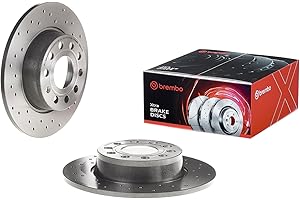 Brembo Xtra 08.B413.1X - Disco Freno Forato Posteriore, Set di 2