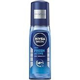 NIVEA MEN Erkek Pump Sprey Deodorant Fresh Active 75ml, Ter Ve Ter Kokusuna Karşı 48 Saat Koruma