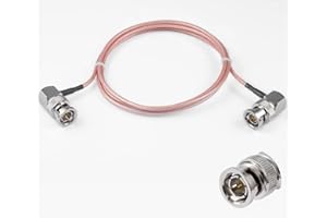 Vecys BNC Męski Prosty Kąt do BNC Męski Prosty Kąt Kabel 75ohm BNC Męski HD-SDI RG179 RF Koncentryczny Kabel Połączeniowy Pigtail 3ft/1m do Kamery Magnetowidowej Marine CB Radio CCTV Monitor