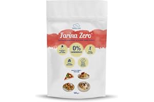 NUVOLAZERO Nuvola Zéro – Farina Zero Sans Gluten, pour Pâte, Pizzas, Gâteaux, Pain Sans Gluten, Farine Protéique Sans Glucides, Sans Lactose et Sans sucre, Boîte de 1 pièce, 180g, Made in Italy.
