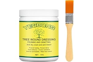 GENERIC 100g Professional Tree Wound Sealer & Pruning Sealant with Brush – Grafting Wax for Damaged Trees, Bonsai, Shrubs – Prevents Disease & Promotes Healing (Natural Formula, Indoor/Outdoor Use) ﻿