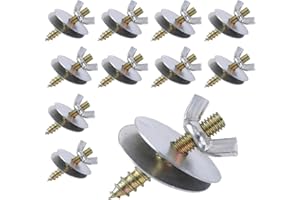 ZKSXOA Set of 10 Branch Screws Stainless Steel Mounting Set for Self-Assembly of Perches Cage Attachment of Bird Toy Perches Seat Boards Budgies Accessories with Screw-In Tool