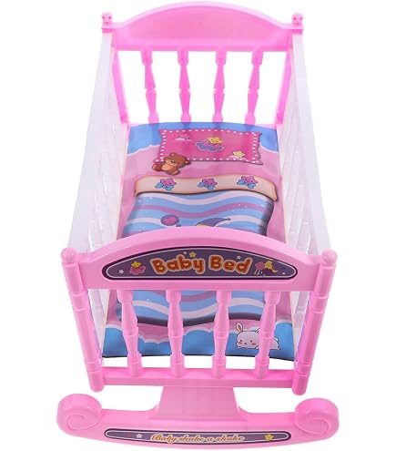 Culla Per Bambole Portatile In ABS E Acciaio – Letto Realistico Per Giochi Di Finzione E Decorazione Cameretta