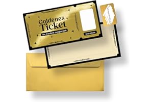 ‎FALKENHORN Falkenhorn® Goldenes Ticket – Gutschein zum Selber Ausfüllen mit Rubbelsticker – Rubbelkarte zum Beschriften & Verschenken – Geschenkidee für Geburtstag, Freundin, Reise oder Kino – inkl. Umschlag