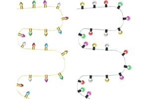 WNV Dolls House Lights Strings 1m Round and Pointed Christmas Craft Fake Mini Lights Colorful Dollhouse Lights Strings for Christmas Decorations Mini Brands Food Doll House Accessories