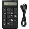 Zerone Numeric Keyboard 2.4G USB Number Pad Full Size 19 Keys Portable Keypad for Laptop PC with LCD Display