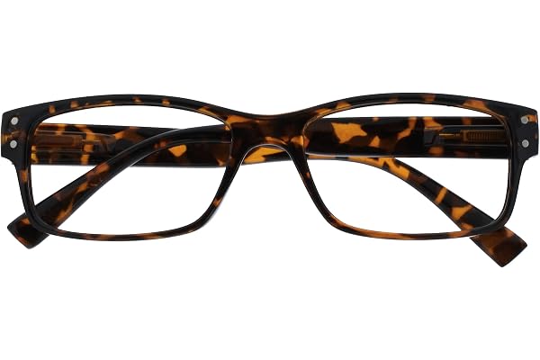 The Reading Glasses Company La Société Lunettes De Lecture Hommes Marron Écaille Grand Designer Style Lecteurs Charnières Ressort R11-2 +3,00