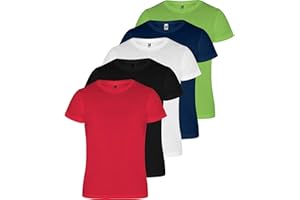 Roly Camimera Lot de 5 t-shirts de sport respirants pour le fitness ou la course à pied