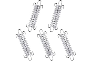 Mirrwin Ressort en Acier pour Auvent Boucles à Ressort pour Tente Tendeur de Corde de Tente D'auvent Convient pour l'escalade de Plage Accessoires de Fixation de Tente de Camping 5 Pièces