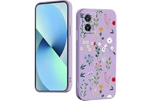 YUXING Silicone Cover per Motorola Edge 30 Neo - Moda Modello Carino Custodia Design Sottile Slim Cover Antiurto, Antiscivolo Elegante, Protezione Totale (Floral,Purple)