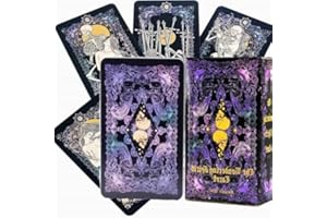 CZAYEFNH Anfänger Tarot Deck 78 einzigartige Tarotkarten-Set mit elektronischem Handbuch, Standardgröße Englisch Tarot Karten, Exquisites Design, Ideal als Präsent, mit wunderschöner Verpackung