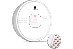 Putogesafe Rauchmelder, 10-Jahres-Feuermelder, Brandmelder mit eingebauter 10-Jahres-Lithiumbatterie, Feueralarm mit Testknopf, EN 14604 Zertifiziert, Brandschutz für Zuhause, 208B, 1 Stück