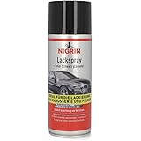 Nigrin 74113 Lackspray, schwarz glänzender Autolack, 400 ml, schützt Felgen und Karosserie vor Rost, schnell trocknend
