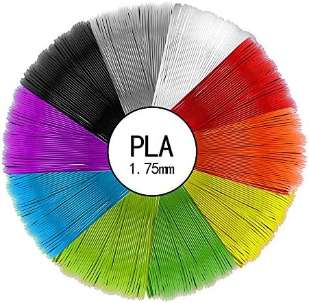 PLA 3D Printing Filament Wire 10M 1.75mm 10 Colors Per Pack