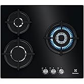 Electrolux Gas Hob, 3 Burners, SpeedBurner, Wok Zone, KGE6633NOK