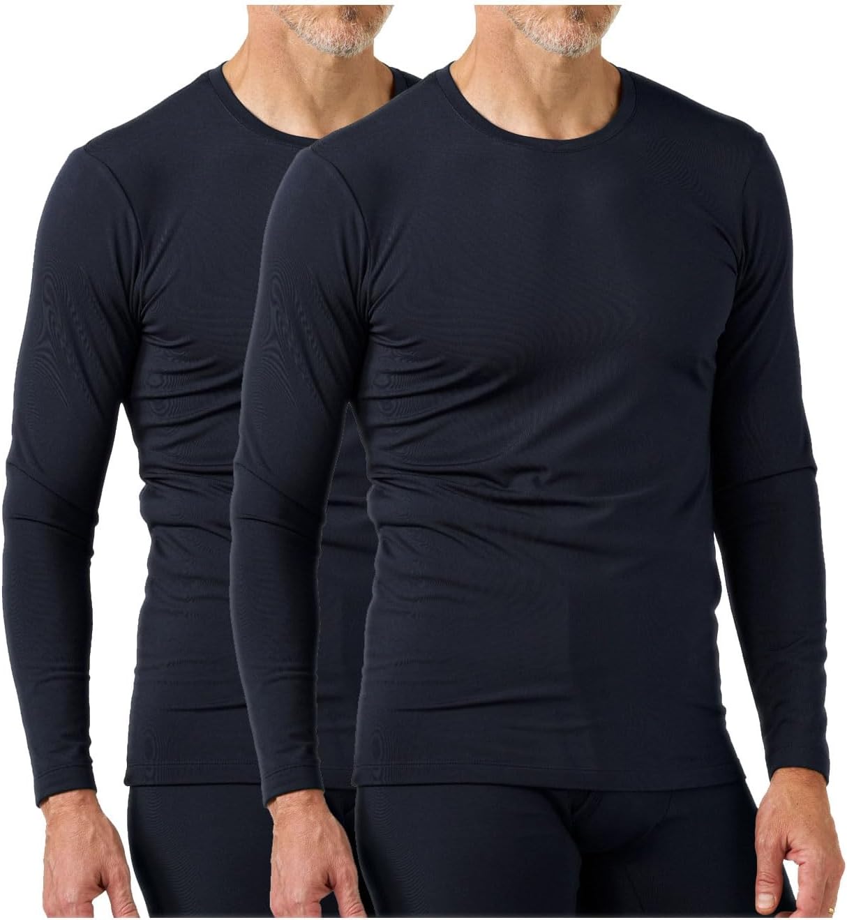LAPASA Camiseta Termica Hombre Manga Larga Cuello Redondo Ropa Interior de Invierno Top Thermal Ligero/Cálido/Extra Cálido M09/M26/M55
