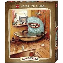 Heye Doodle Village - Puzzle da 1000 pezzi, colore: Argento : Jon, Burgerman