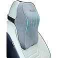 WELLGIVER Ultimate Car Neck Rest Pillow, 100% Memory Foam Car Pillow for Comfortable Rides, Superior Neck Support Cushion, Relieves Neck Pain | Large 17 x 12 x 5 Inch | Grey Velvet Cover | Pack of 1
